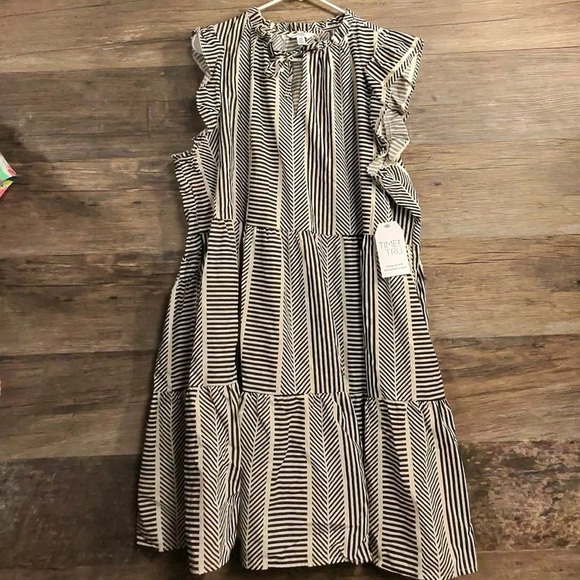 Time and Tru Dresses & Skirts - Time and Tru Black and Tan Striped Dress